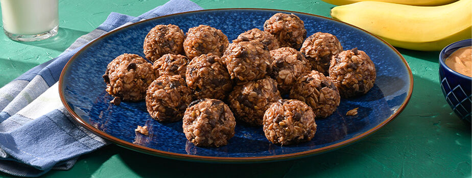 Piper and Paul’s Banana PB&J Bites