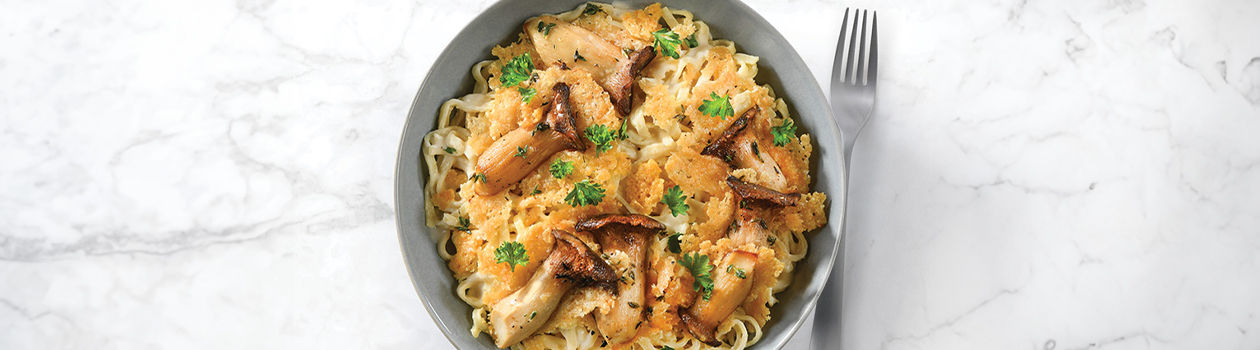 King Oyster Mushroom Pasta Alfredo