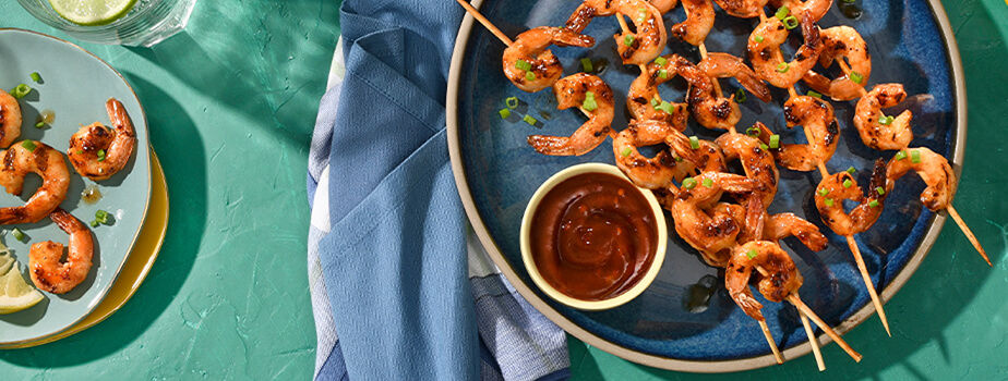 Tyler’s Hot Honey Shrimp Skewers