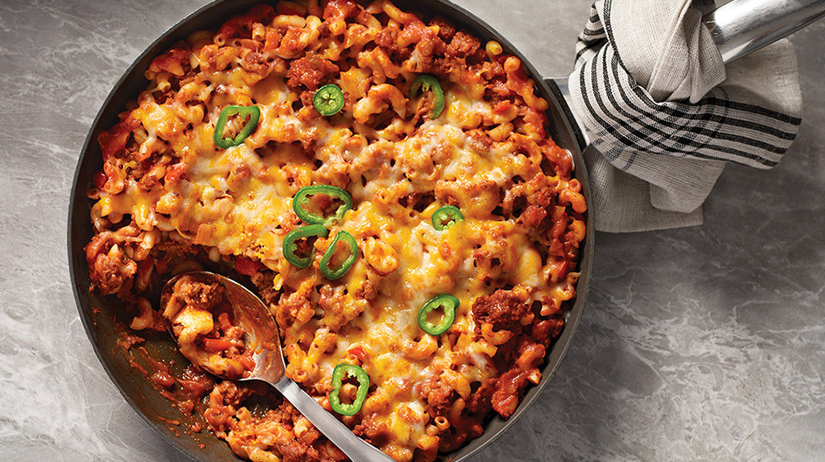 Macaroni végétarien aux saveurs du Mexique