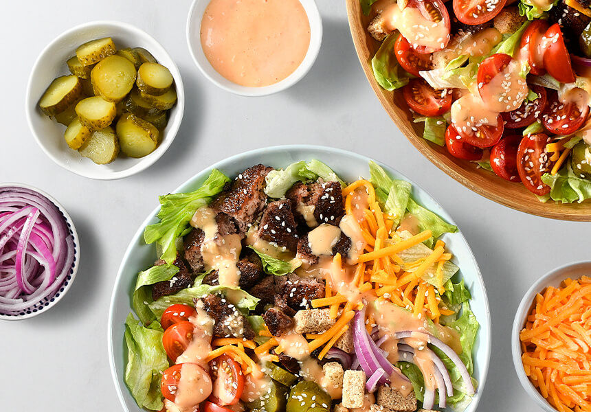 Loaded Burger Salad Recipe