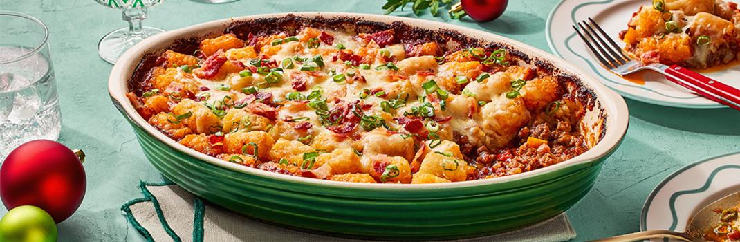 Western Canadian Inspired BBQ Tater Tot Casserole