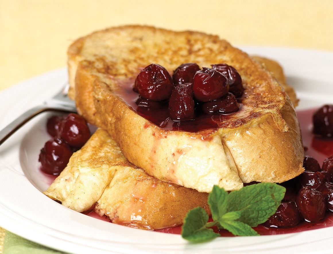 Fresh Cherry Sauce & French Toast