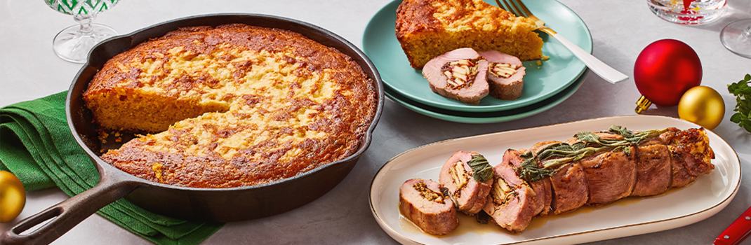 Maple Butter Basted Canadian Cheddar Cornbread