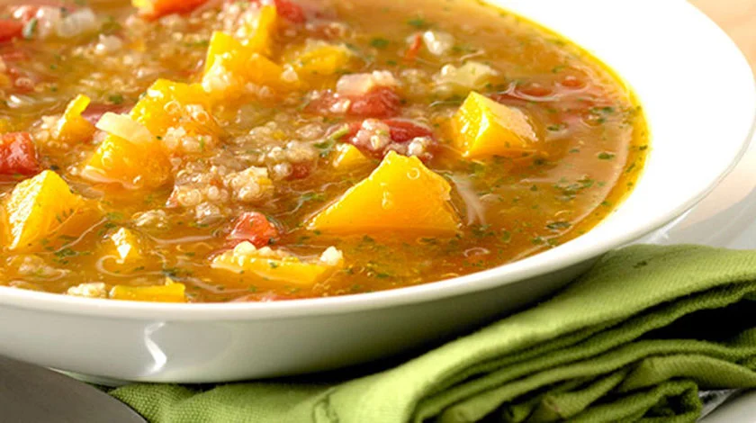 Quinoa Soup with Squash & Pesto | Thrifty Foods