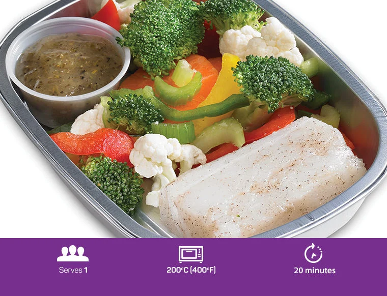 Zesty Lemon Herb Cod with Vegetable Medley