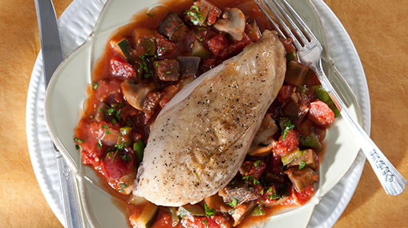 Roast Chicken & Ratatouille Recipe | Thrifty Foods