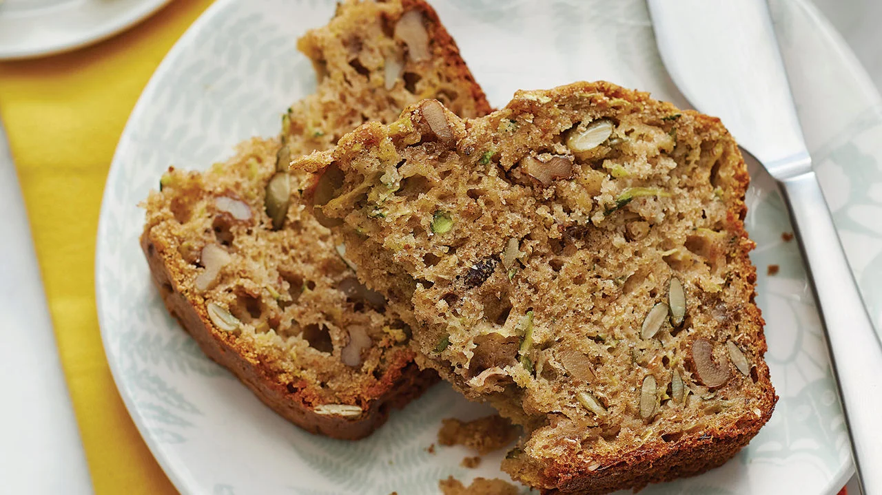 Zucchini Loaf with Walnuts & Pumpkin Seeds