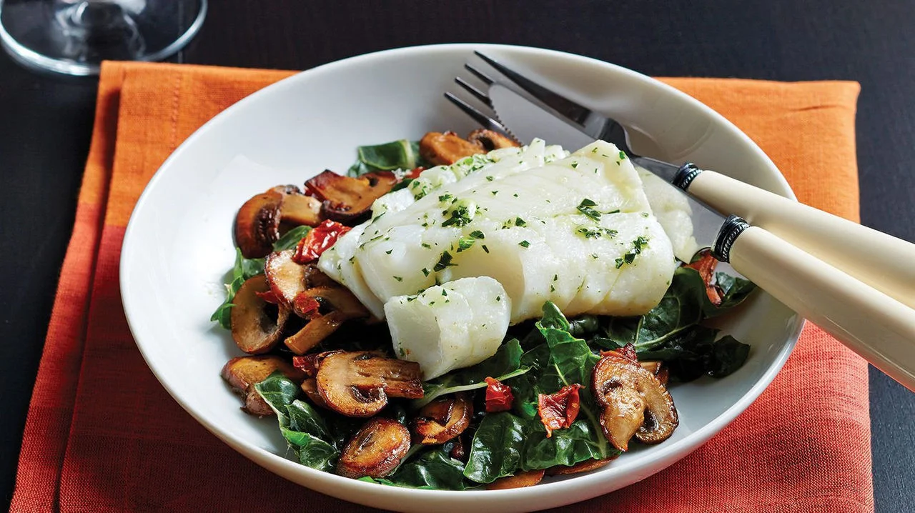 How to Cook Steamed Cod With Mushrooms Swiss Chard | Foodland