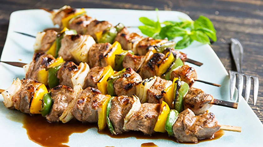 Cherry Balsamic Marinated Pork Tenderloin Kebabs | Thrifty Foods