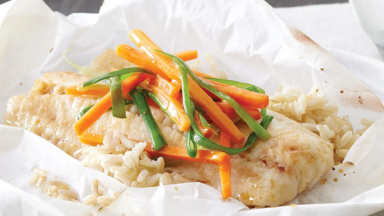 Cod In Packet Steamed Ginger Cod Packets with Rice & Veggies | Sobeys Inc.