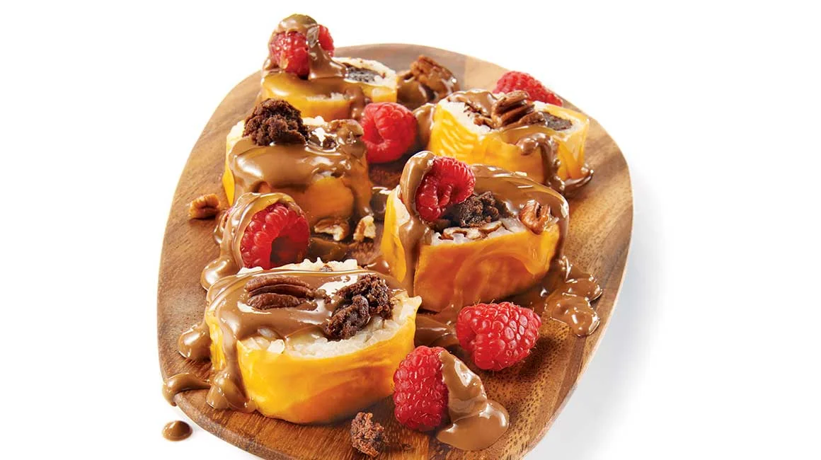 Crunchy Caramel Makis Dessert Recipe | IGA
