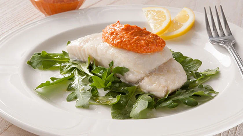 Halibut Romesco Roast Halibut with Romesco Sauce | Thrifty Foods