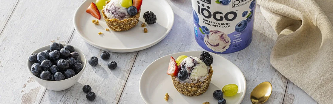 Mini Granola Frozen Yogurt Tarts