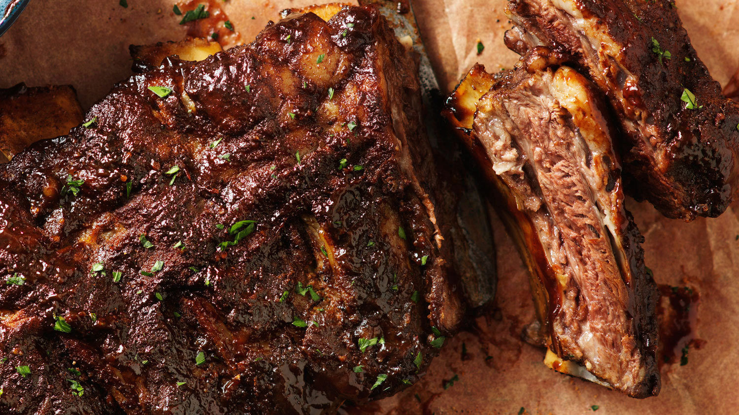 Barbecued Beer-Braised Beef Ribs