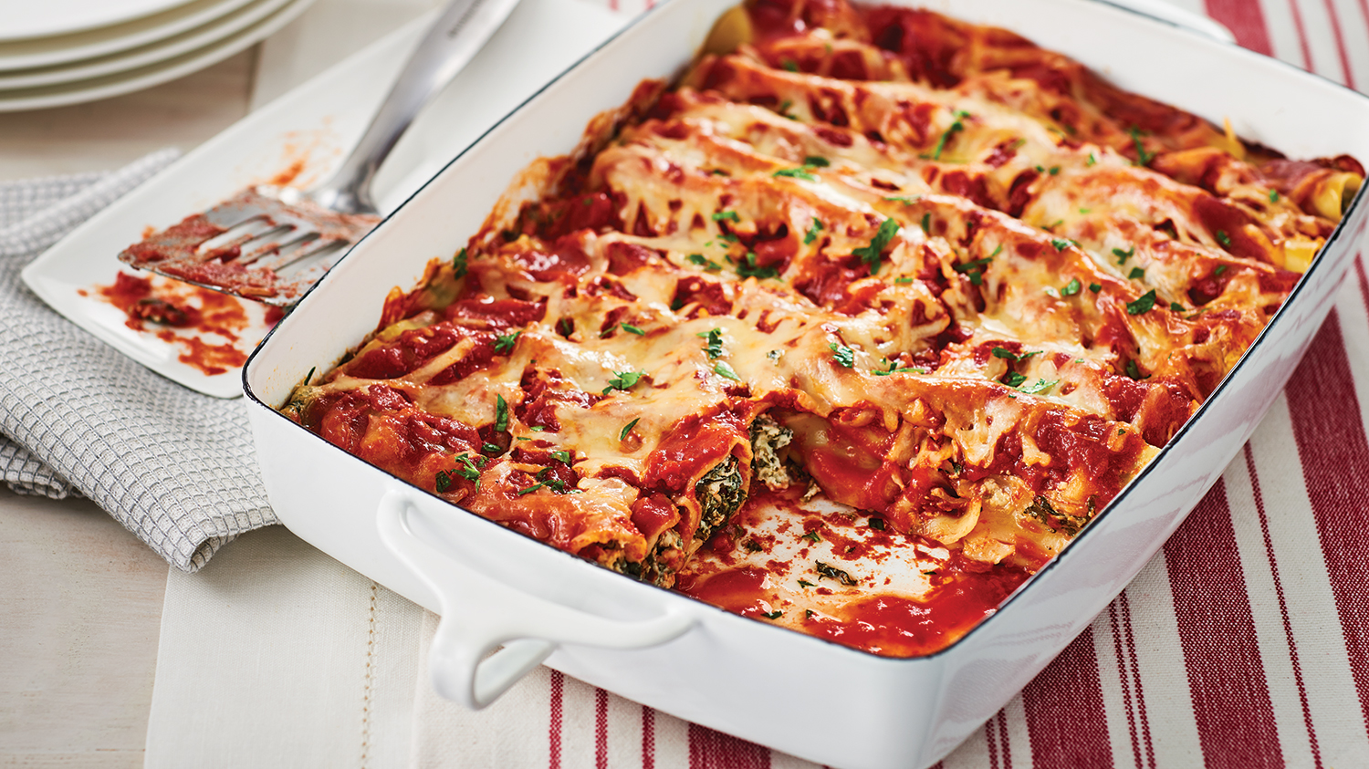 Easy Spinach-Ricotta Cannelloni