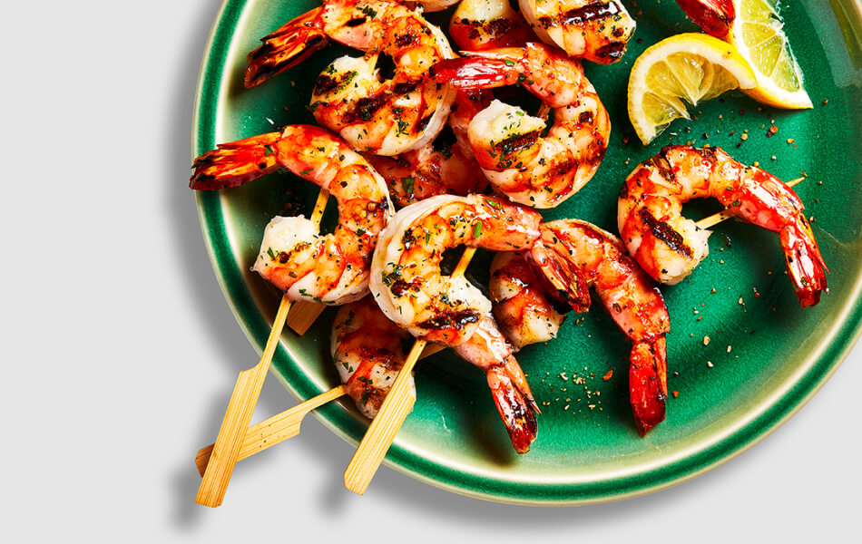 Marinated or Plain Shrimp Skewers