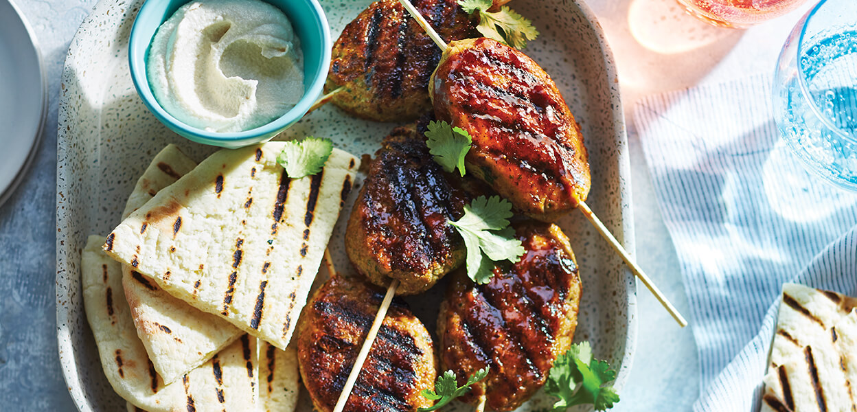 Vegan Chickpea Kofta Skewers
