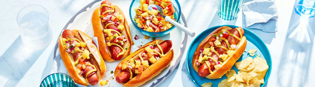 Hawaiian-inspired Hot Dogs