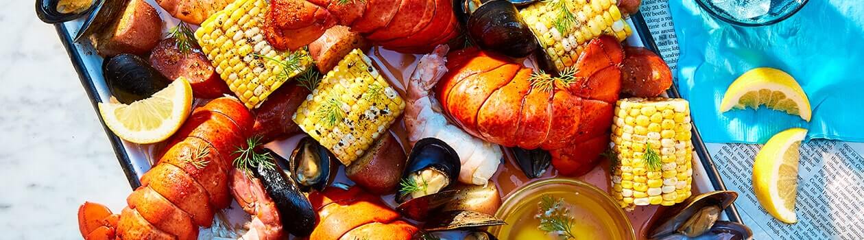 West Coast Lobster Tail Seafood Boil