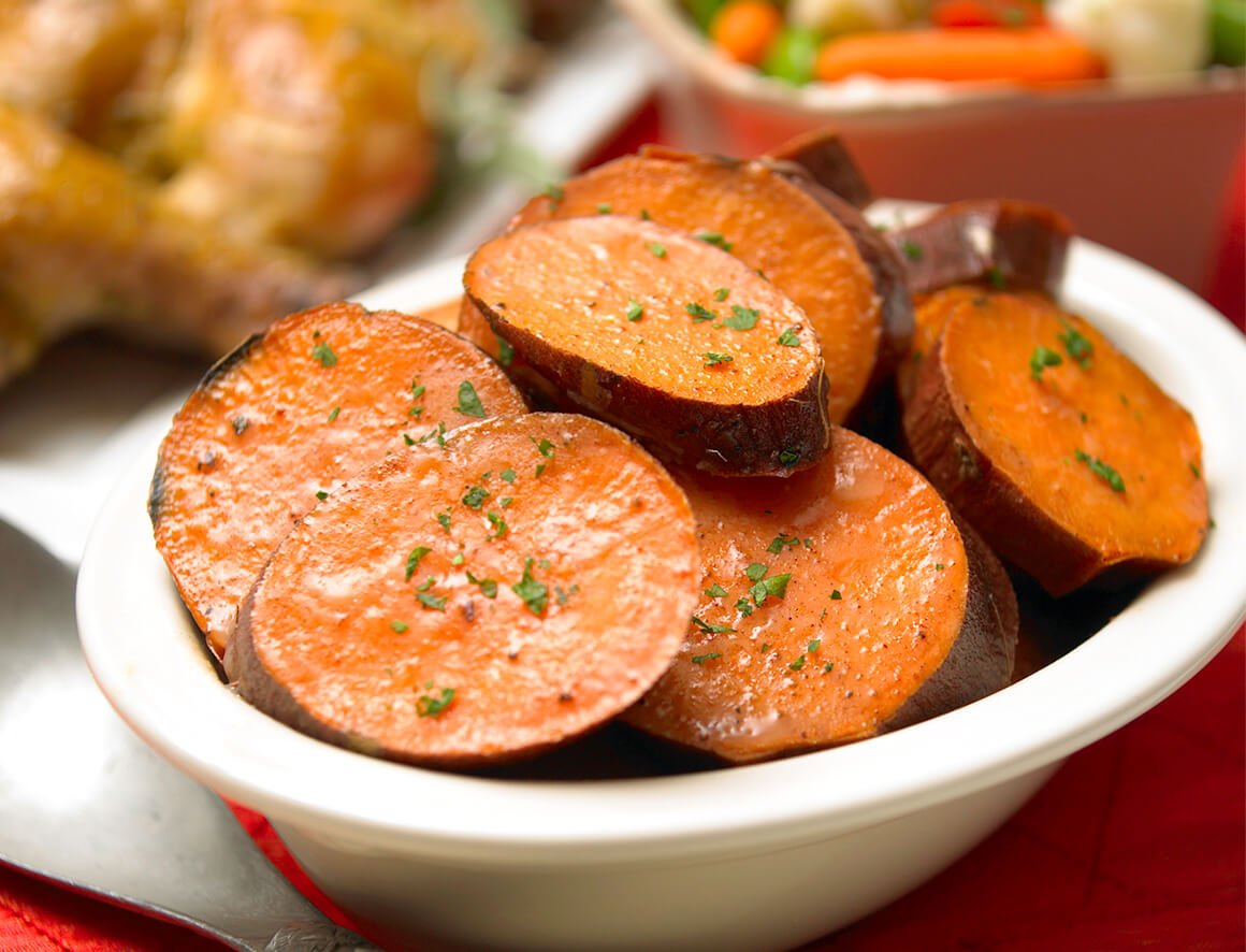 Honey-Cinnamon Baked Yam Slices